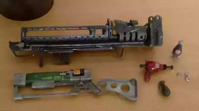 Fallout weapons and accessories pack 6th Scale Prop Replicas 3D Model Collection