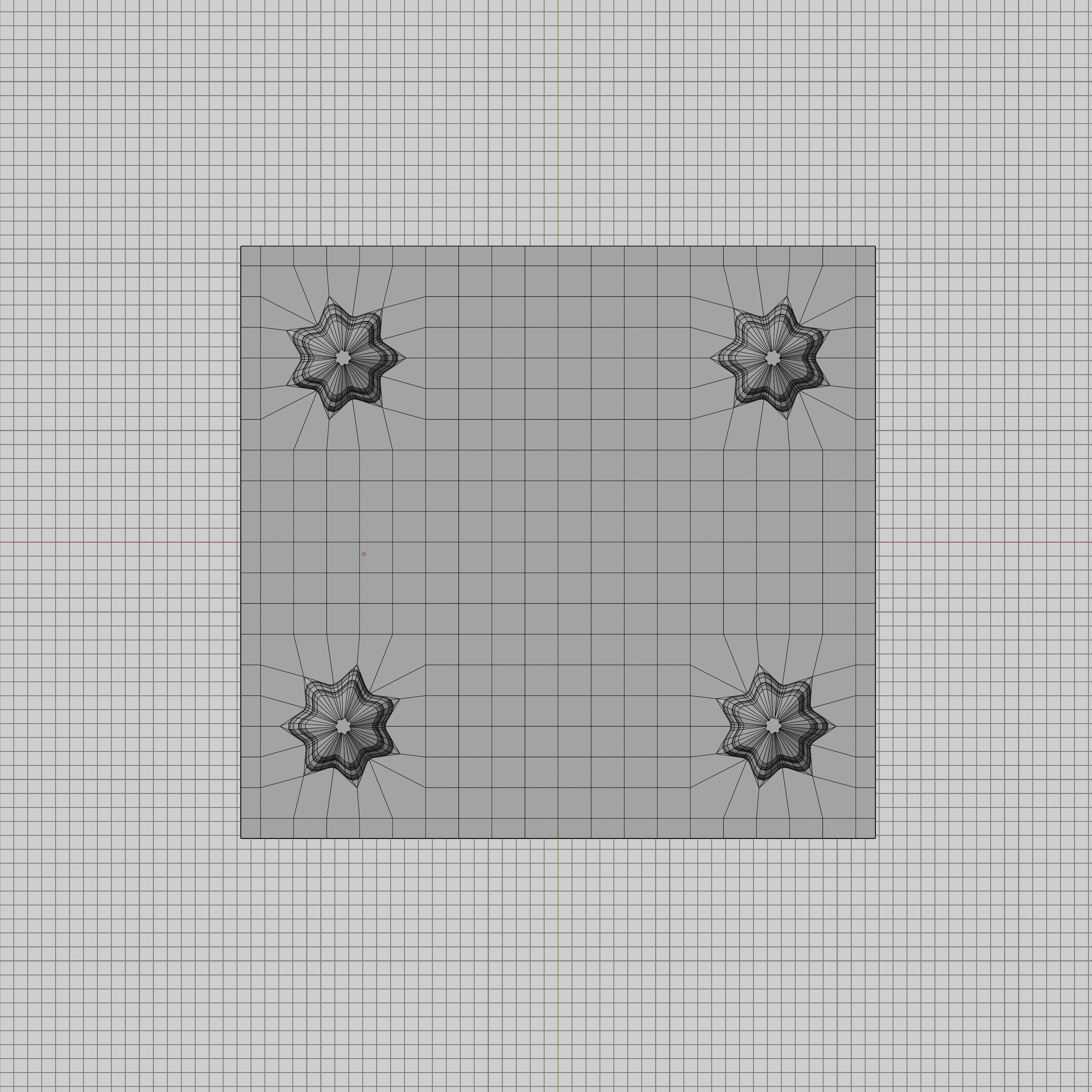 Go set game table Low-poly 3D model_18