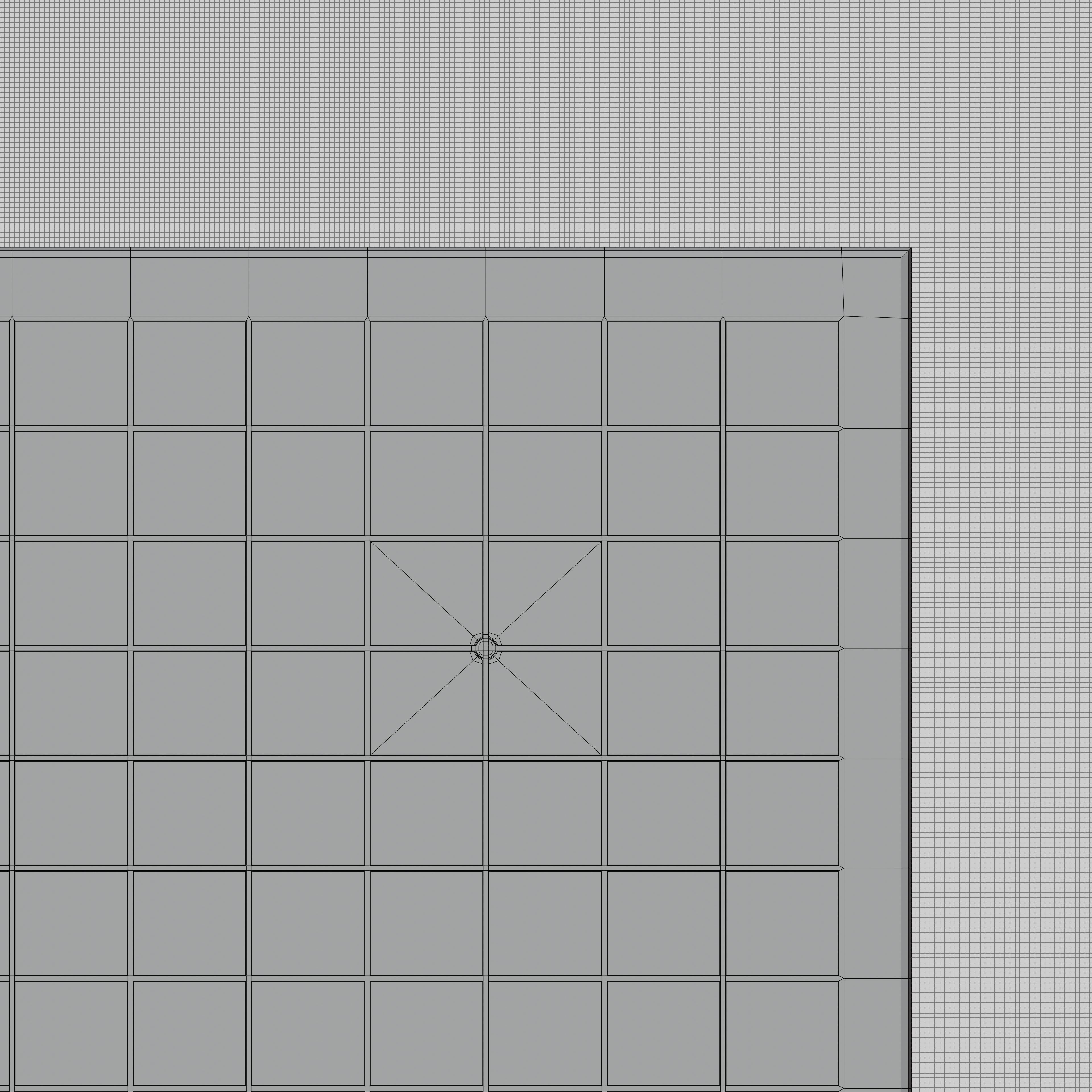 Go set game table Low-poly 3D model_19