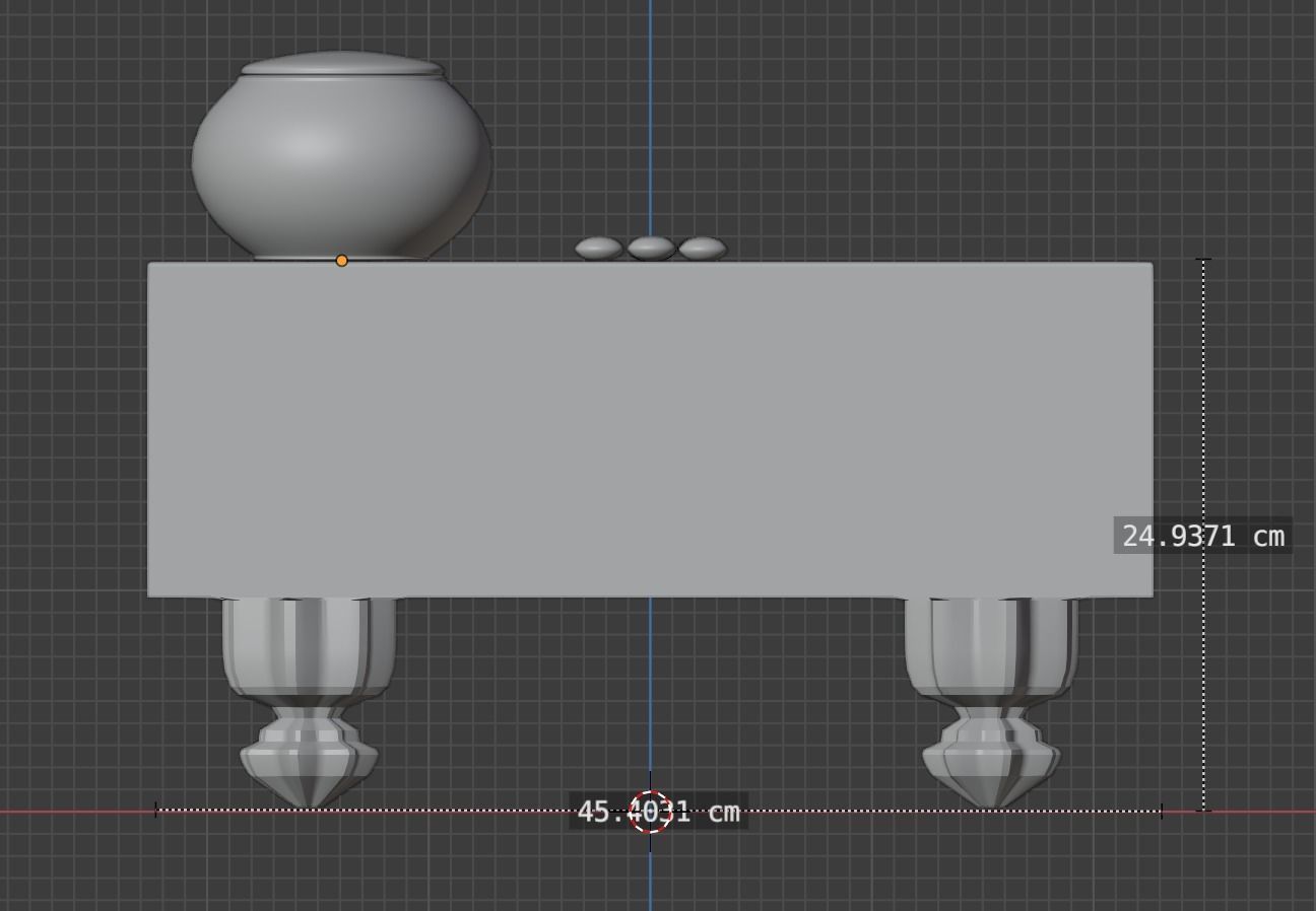 Go set game table Low-poly 3D model_21