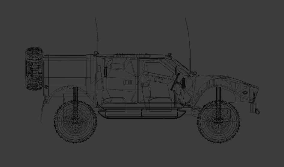 M-ATV Hunter Armored Vehicle  3D model_6
