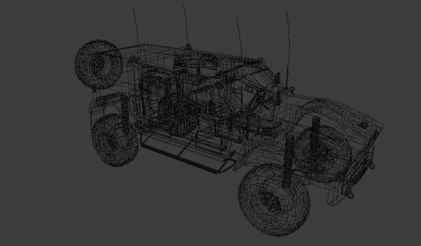 M-ATV Hunter Armored Vehicle  3D model_11