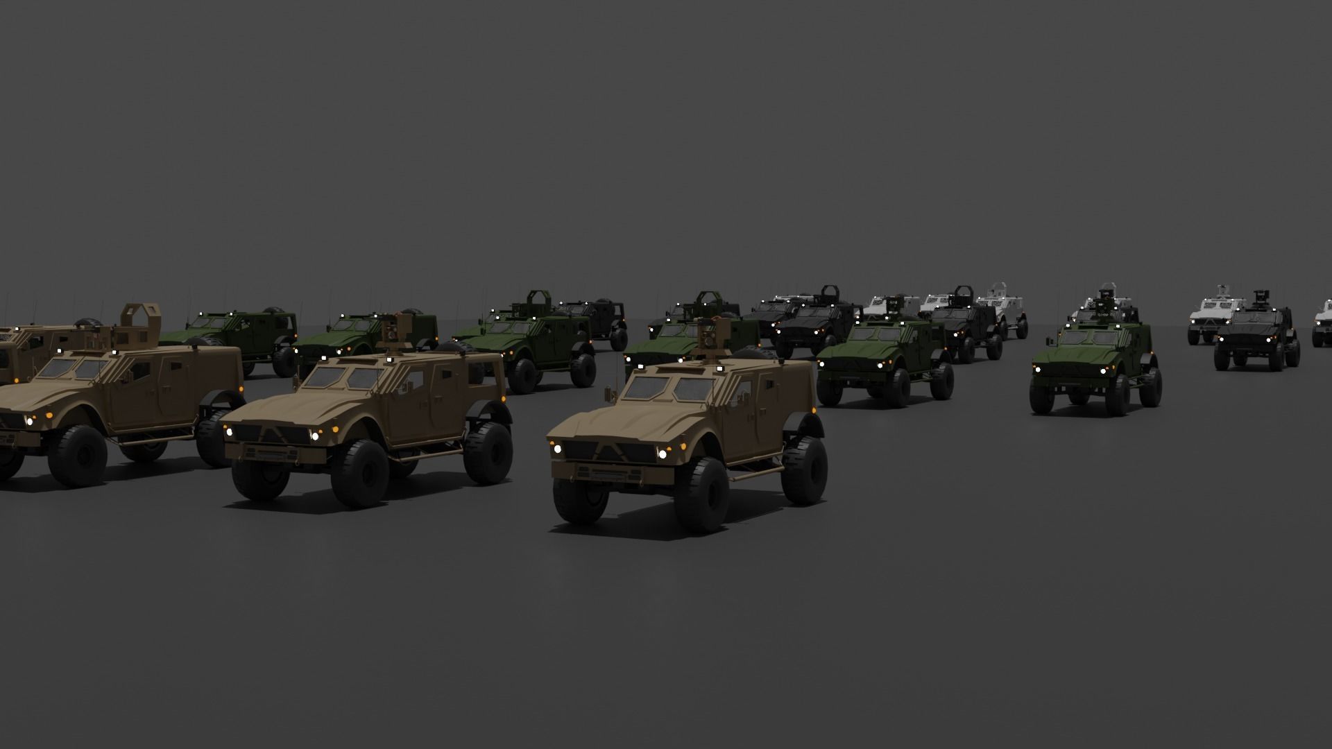 M-ATV Hunter Armored Vehicle  3D model_12