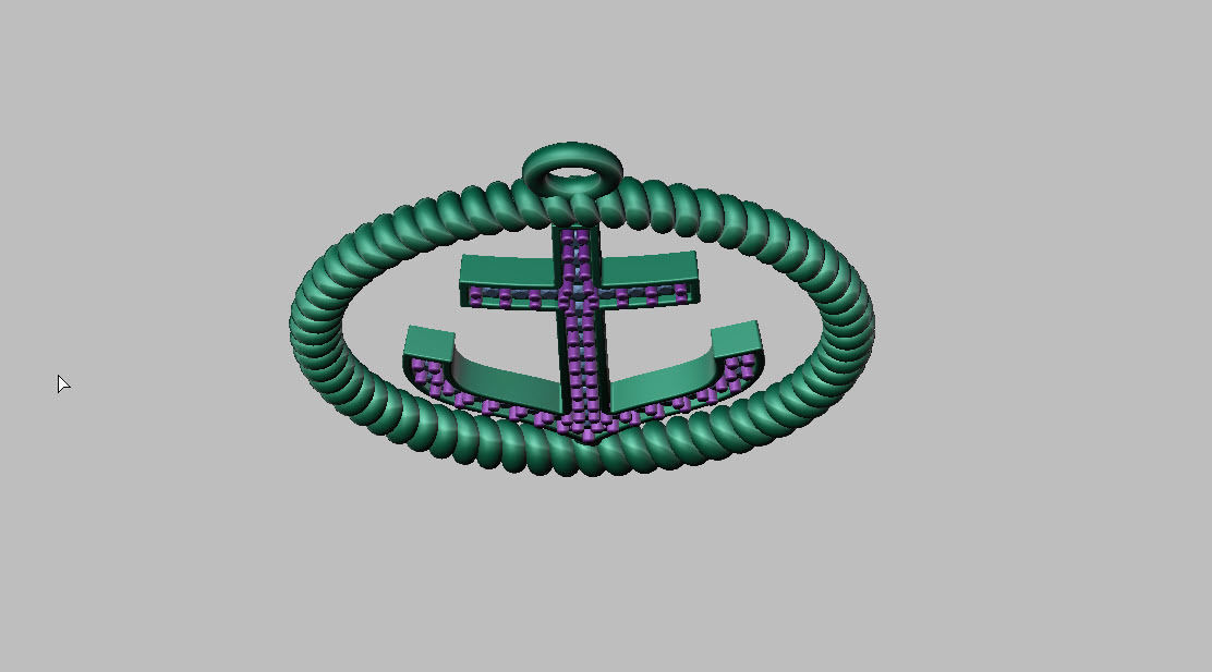 ANCHOR CHARM PENDANT 3D print model_8