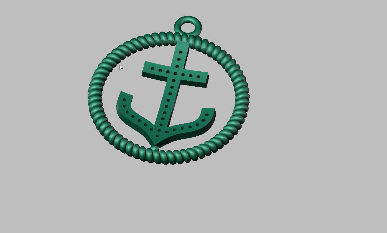 ANCHOR CHARM PENDANT 3D print model_10