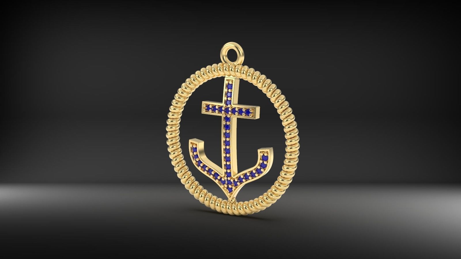 ANCHOR CHARM PENDANT 3D print model_16
