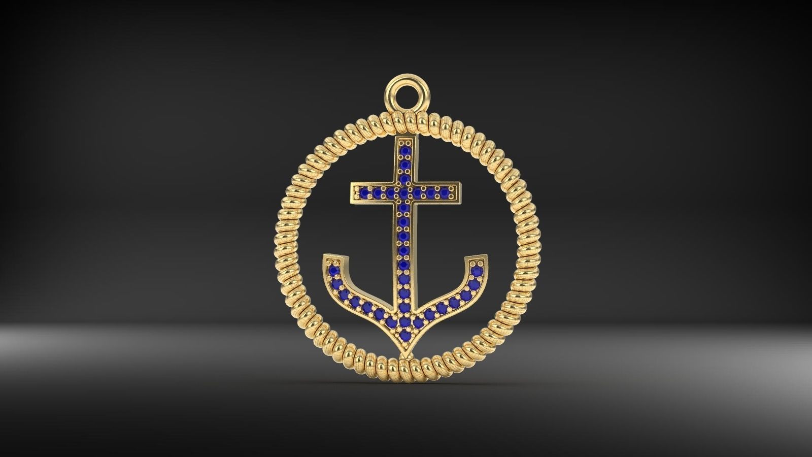 ANCHOR CHARM PENDANT 3D print model_14