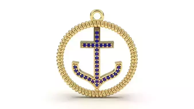 ANCHOR CHARM PENDANT 3D print model