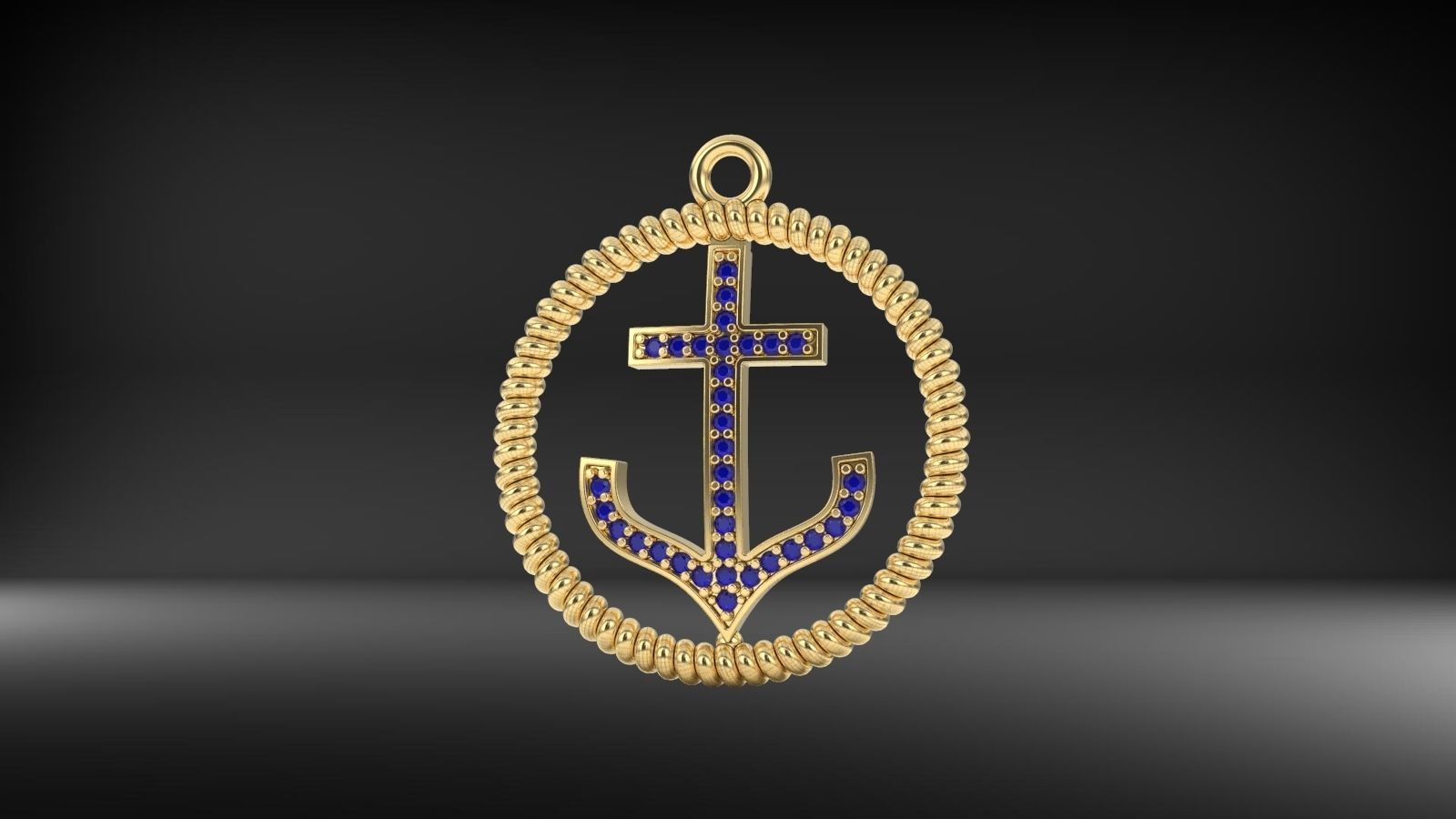 ANCHOR CHARM PENDANT 3D print model_15