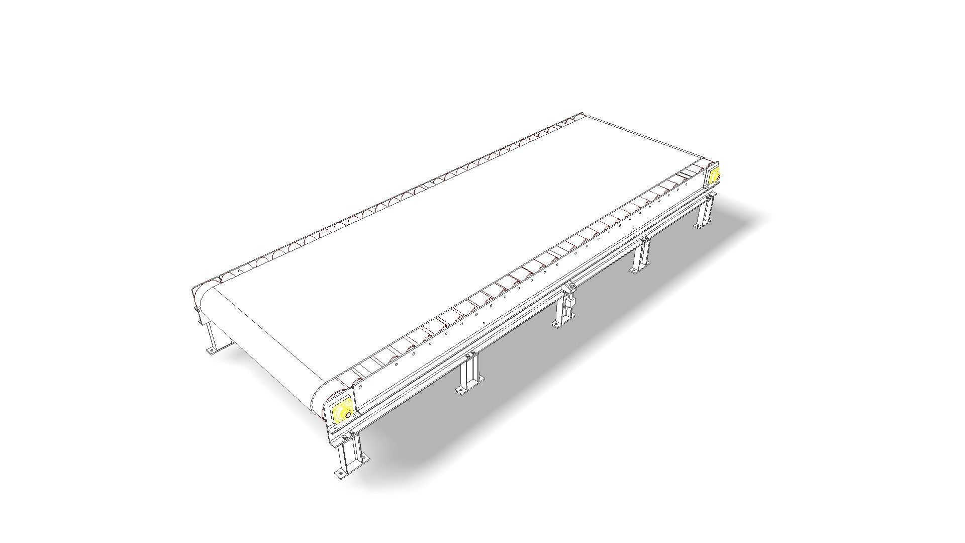 NON MOTORIZED CONVEYOR BELT MODEL 3D model_7
