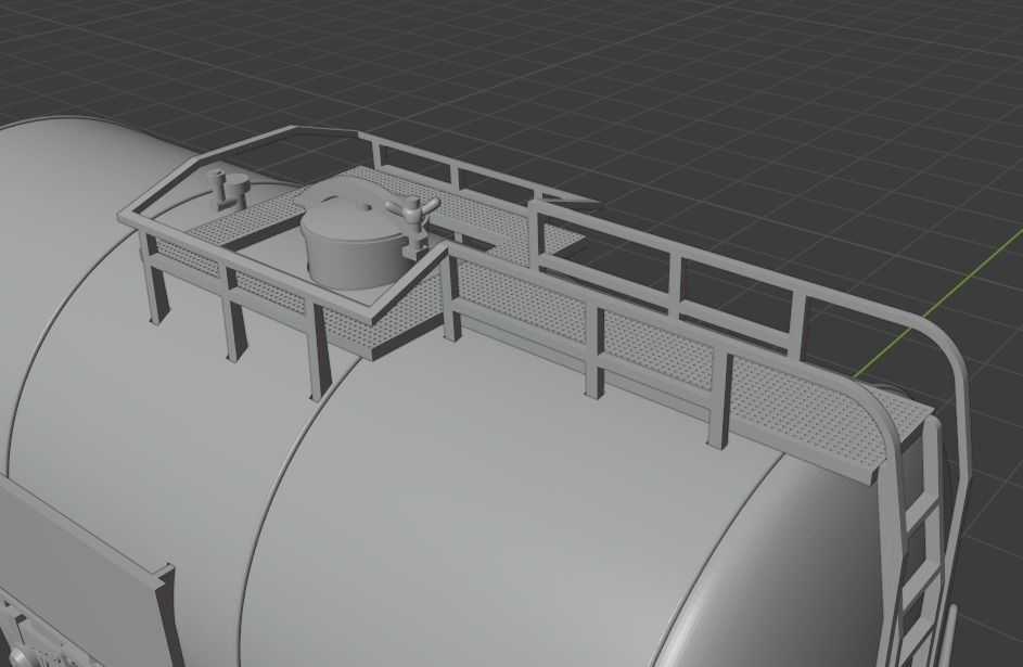 H0 1-87 scale Leichtbau tank car 3D print model_9