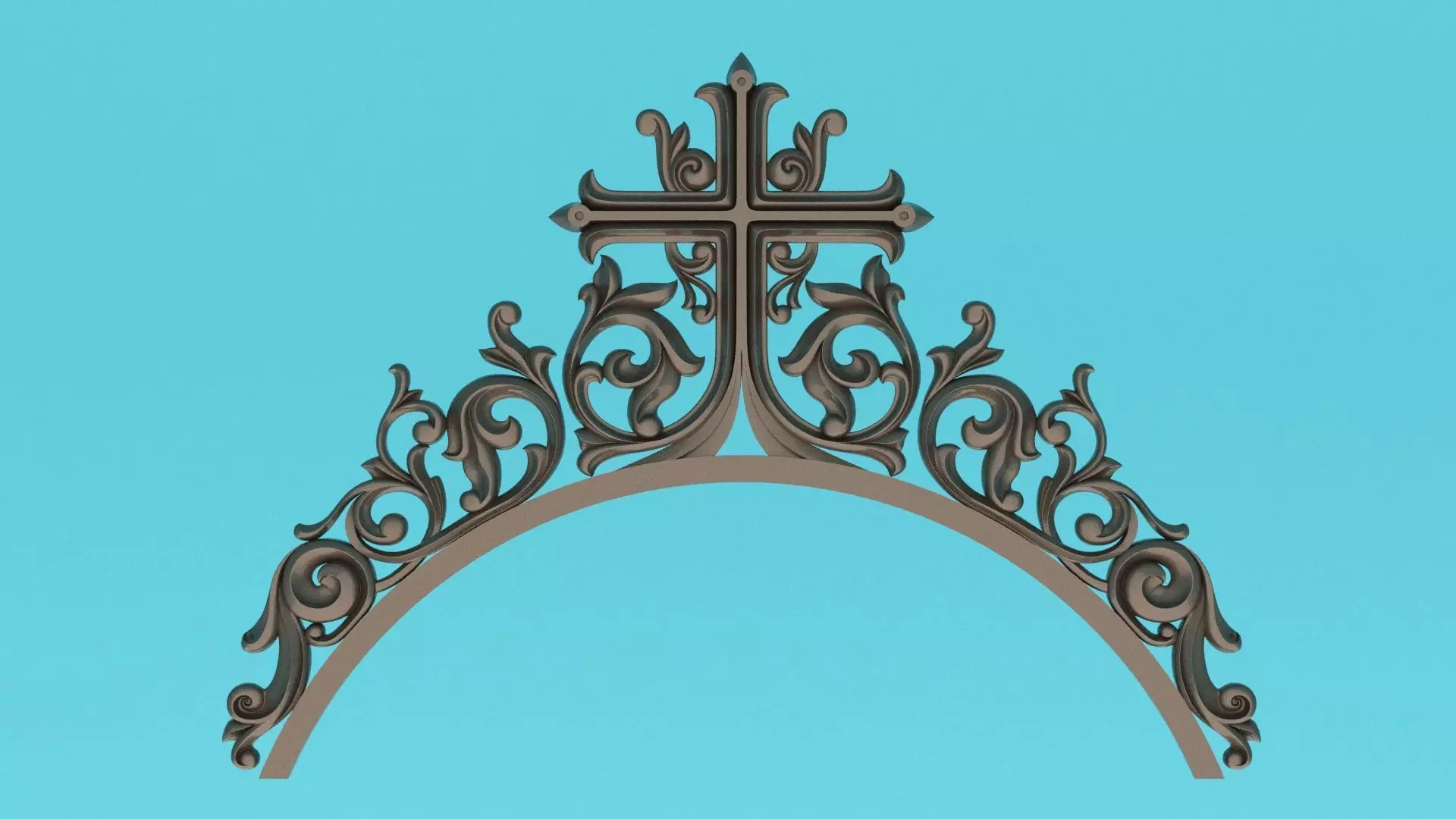 Arch with patterns 3d model MOLDING ornaments Low-poly 3D model