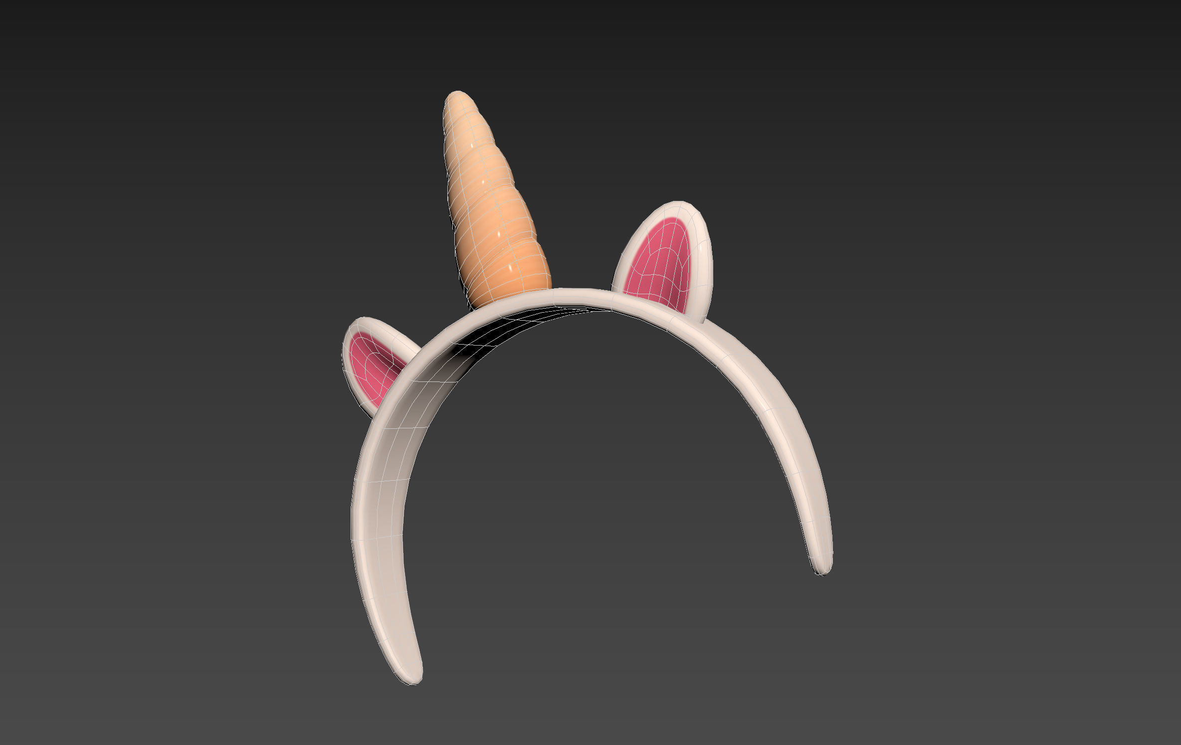 Unicorn Headband 3D model_21