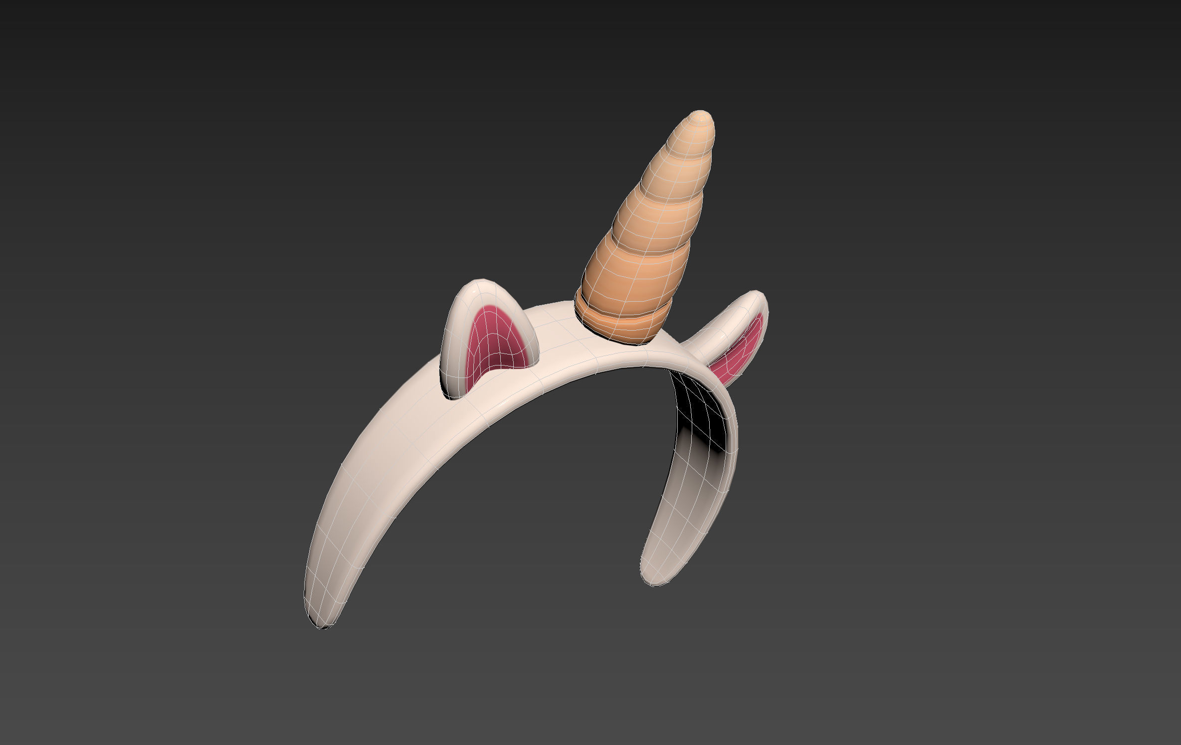 Unicorn Headband 3D model_14