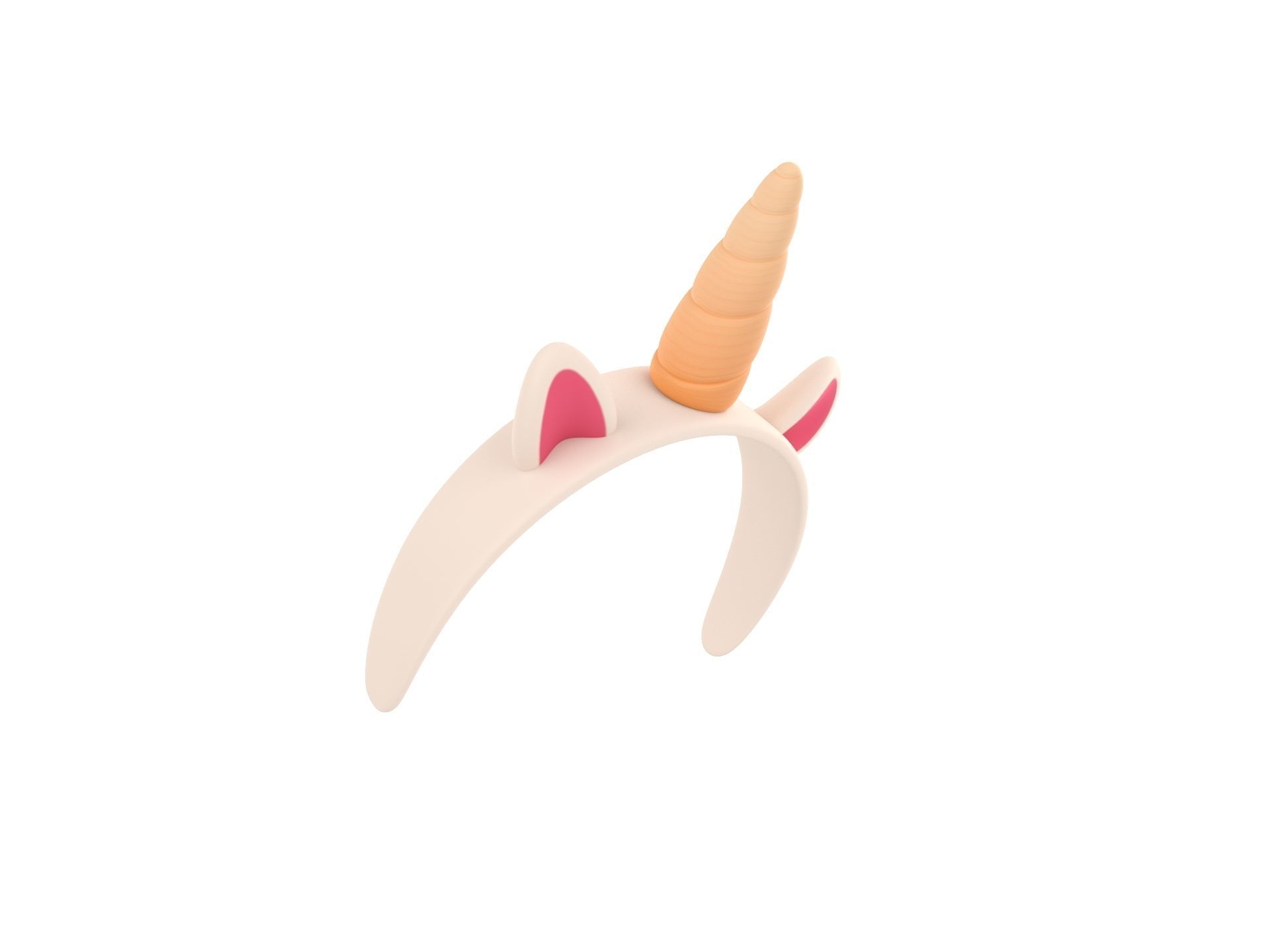 Unicorn Headband 3D model_2