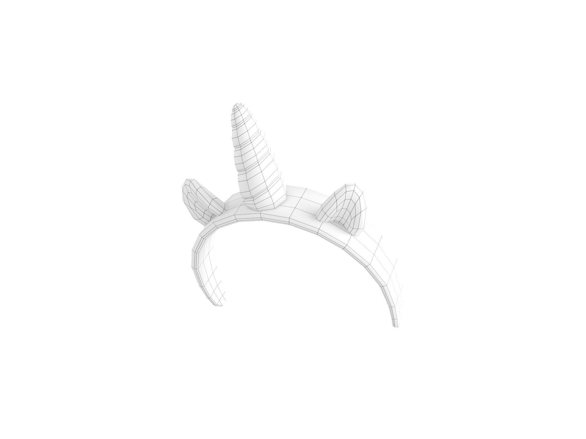 Unicorn Headband 3D model_22