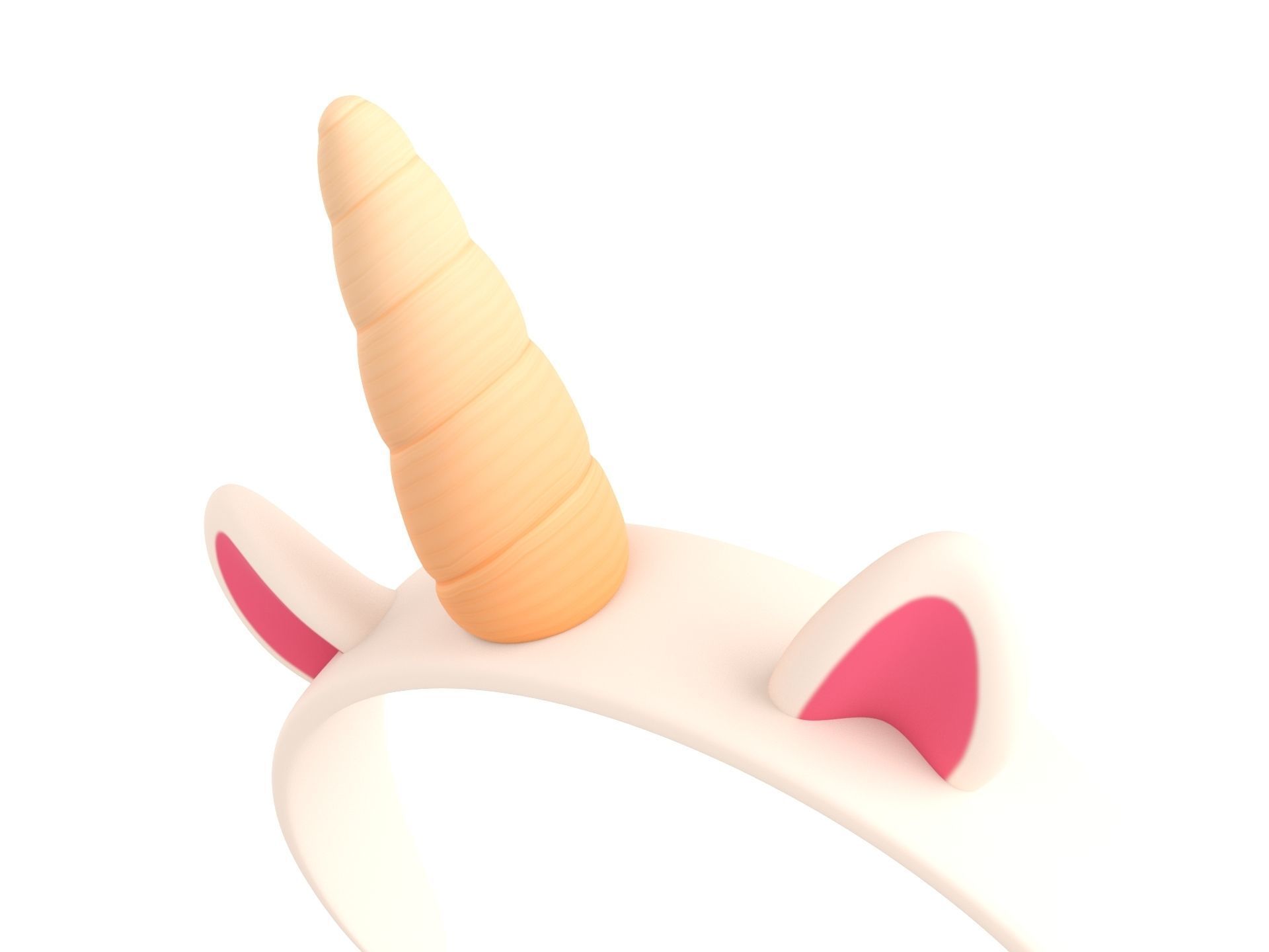 Unicorn Headband 3D model_8