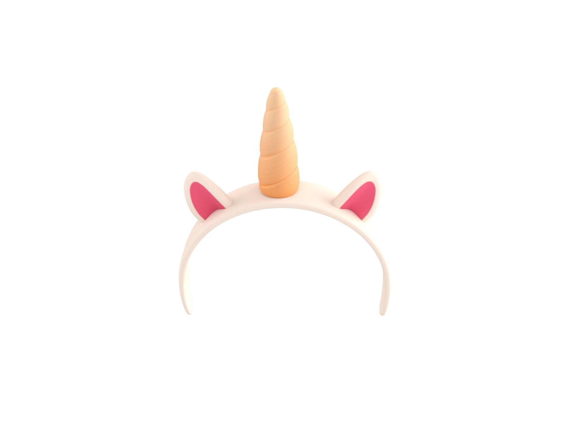 Unicorn Headband 3D model_1