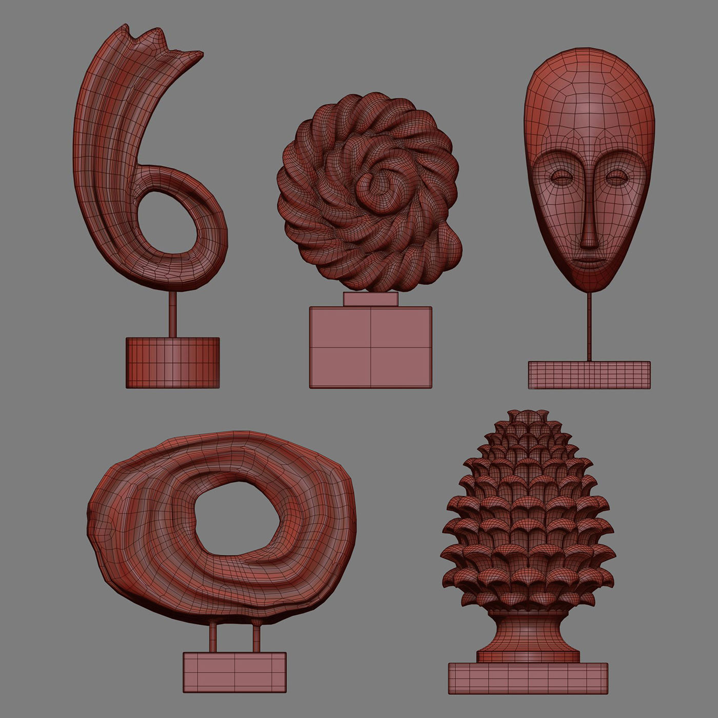 Sculptures 01 3D model_6