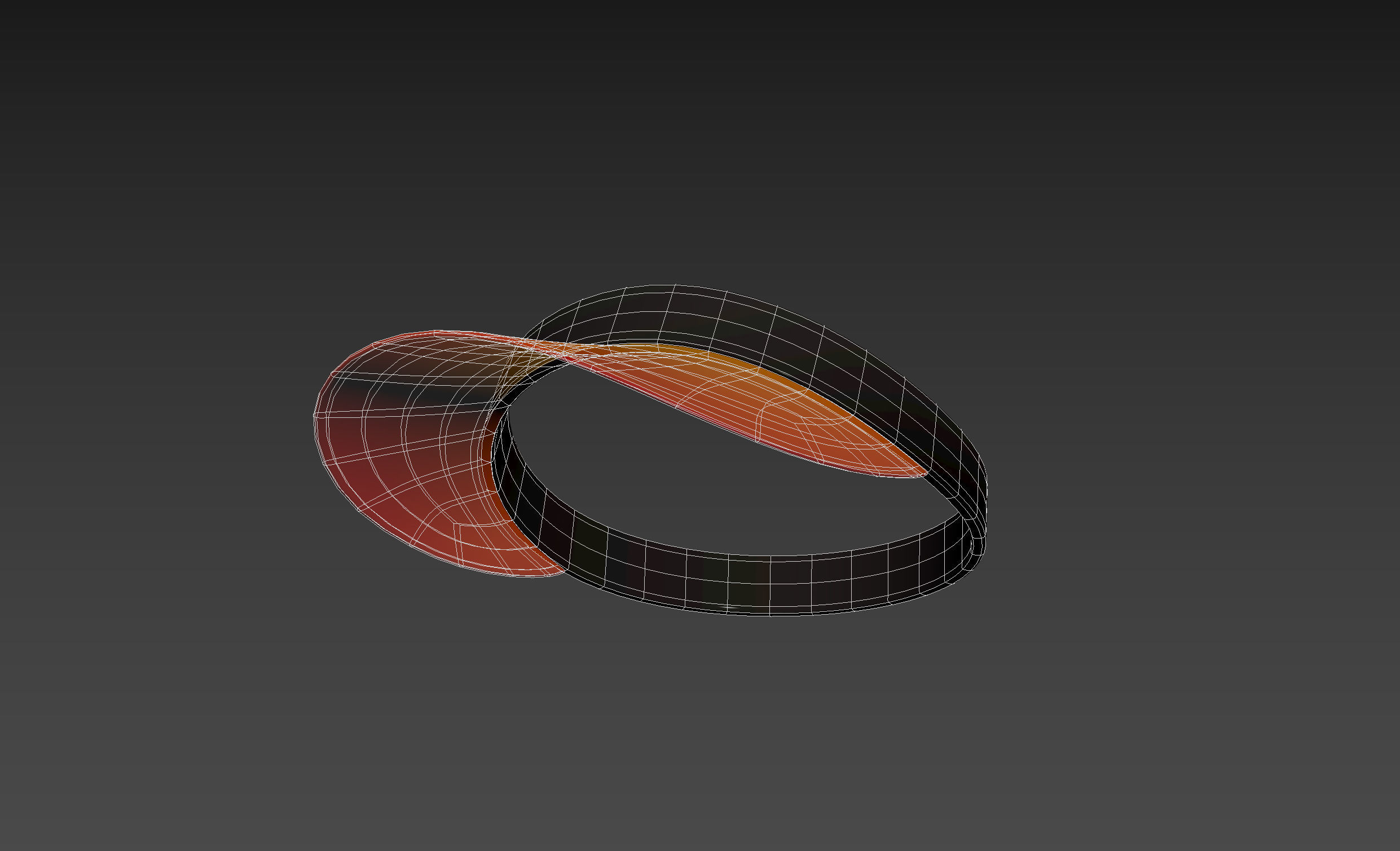 Orange Visor Cap 3D model_12