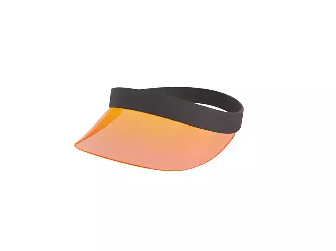 Orange Visor Cap 3D model