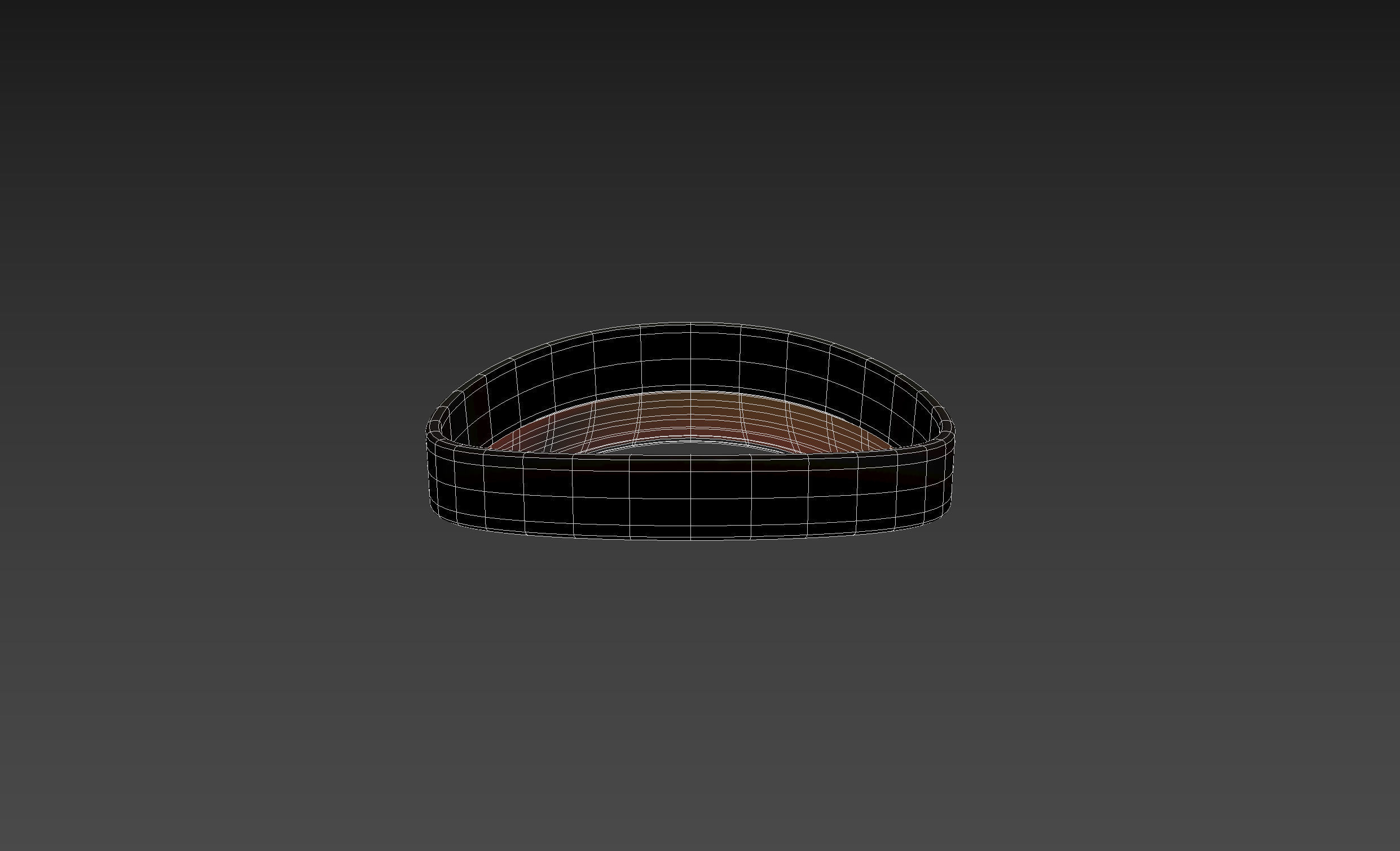 Orange Visor Cap 3D model_8