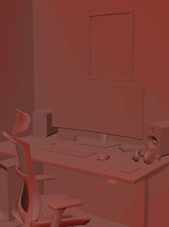 Workplace 3D model_2