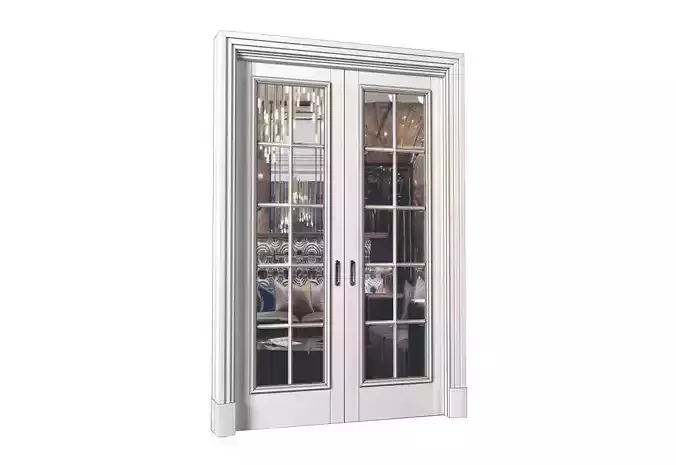 Modern French Interior sliding doors in Art Deco style  