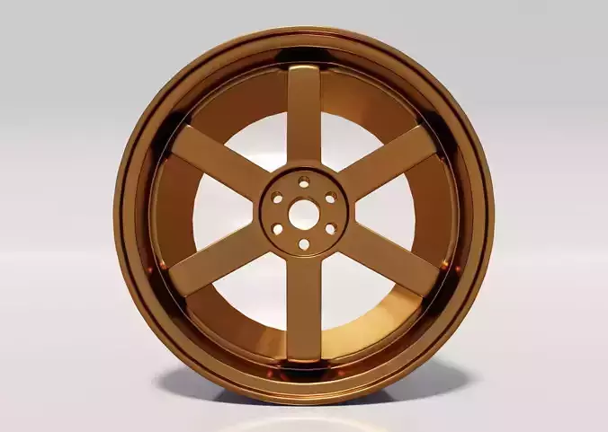 3D model of modern rim car wheel
