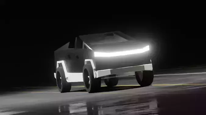 CYBERTRUCK BY TESLA Low-poly 3D model