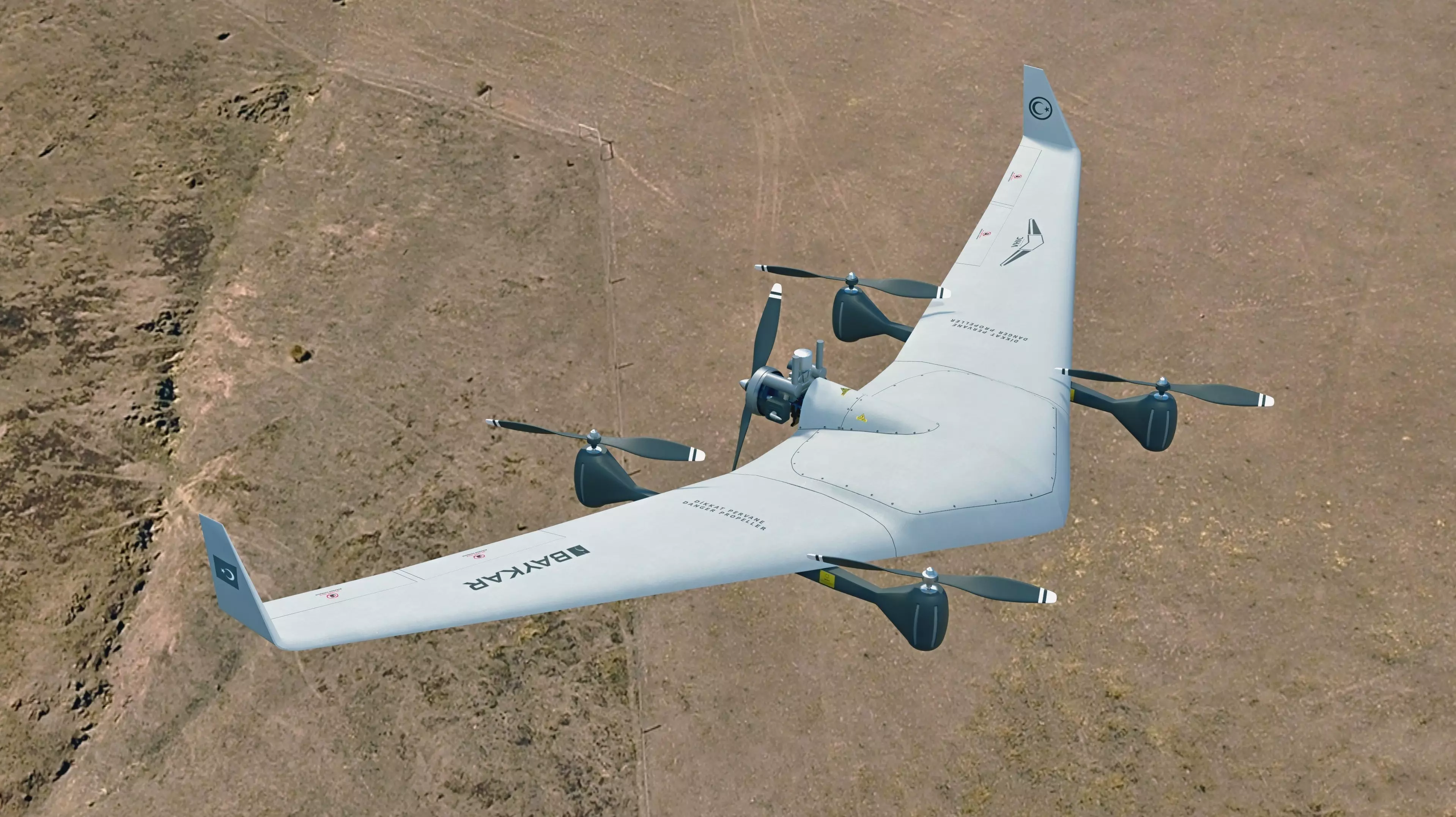 Diha UAV VTOL Bayraktar Low-poly 3D model_0