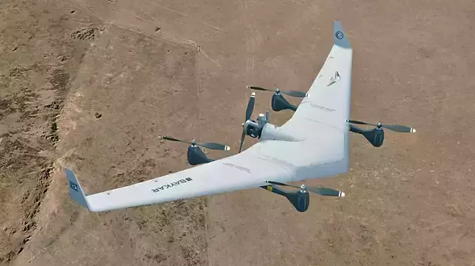 Diha UAV VTOL Bayraktar Low-poly 3D model