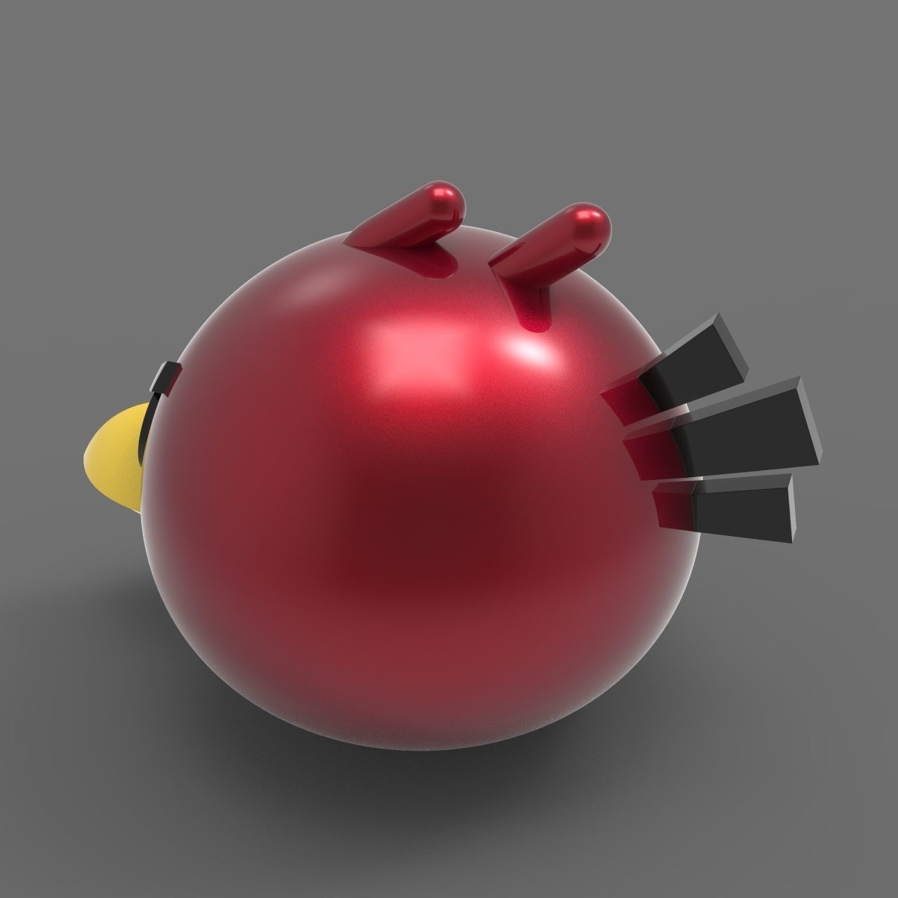 Angry Bird 1 3D model_4