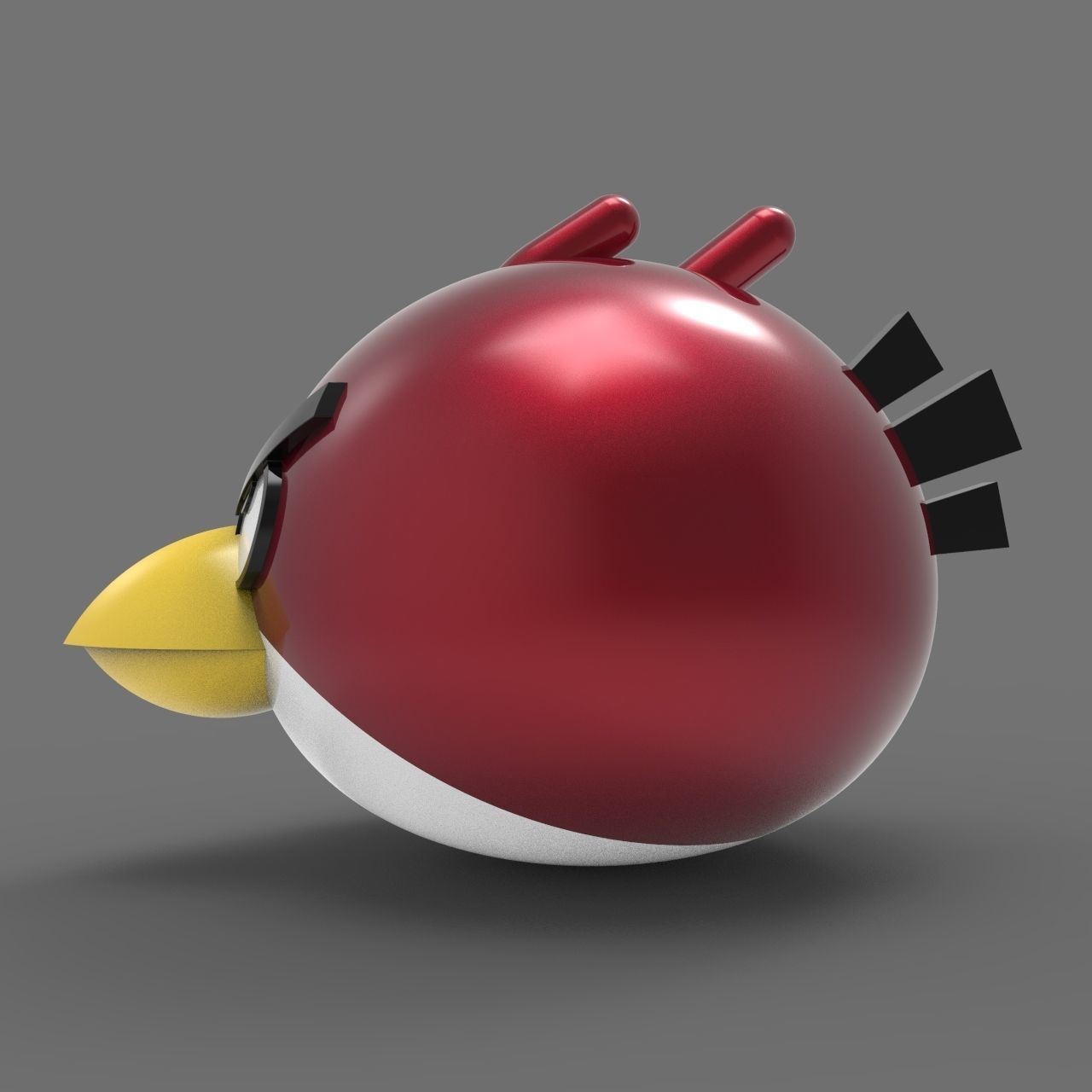 Angry Bird 1 3D model_7