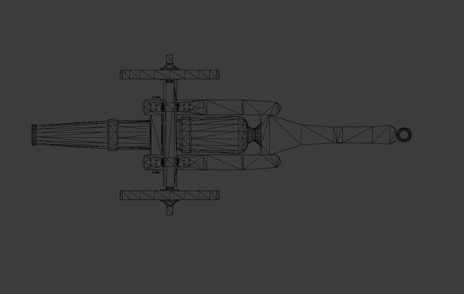 cca 15th century style cannon Low-poly 3D model_14