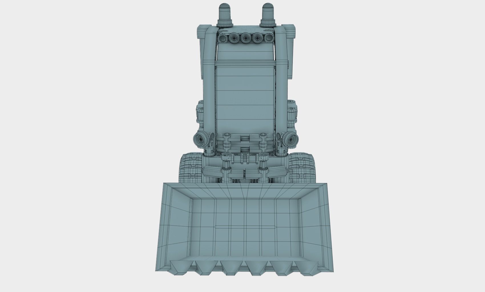 Lego Bulldozer and worker Tim 3D model_18
