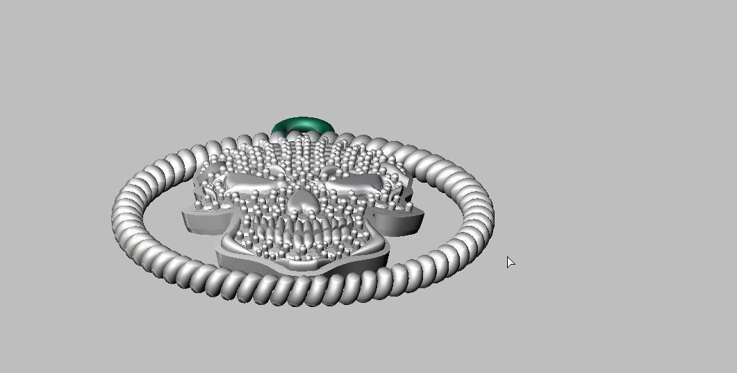 skull charm 3D print model_10