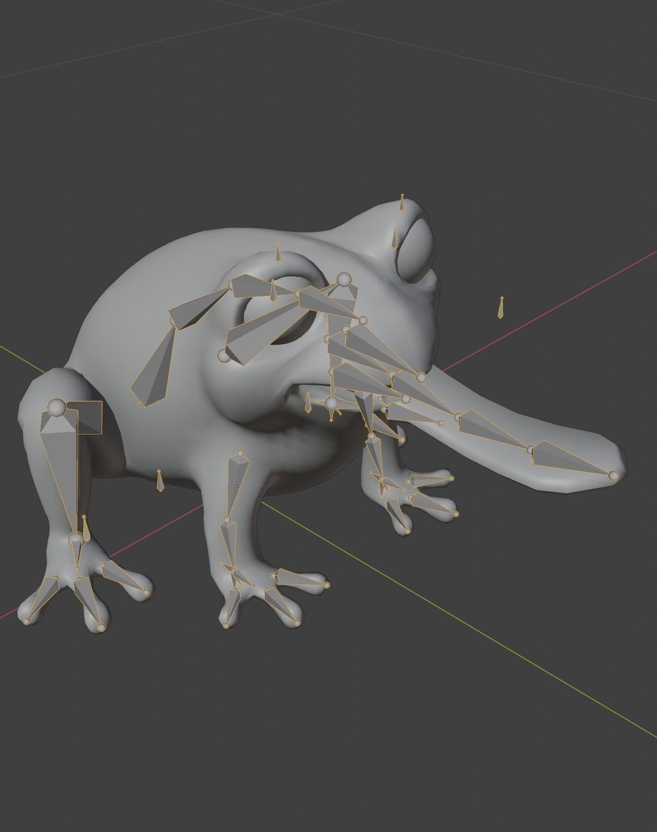 Cartoon Yellow-banded Frog Animated 3D Model Low-poly 3D model_21
