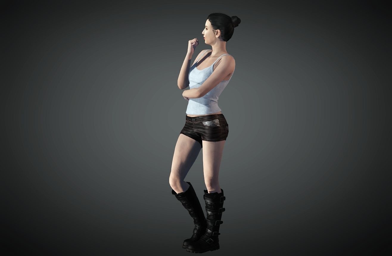  female character  3D model_5