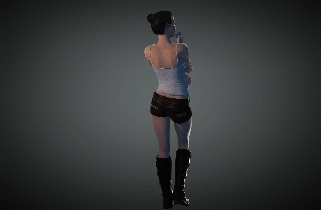 female character  3D model_6
