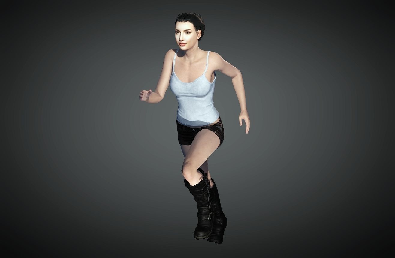  female character  3D model_7
