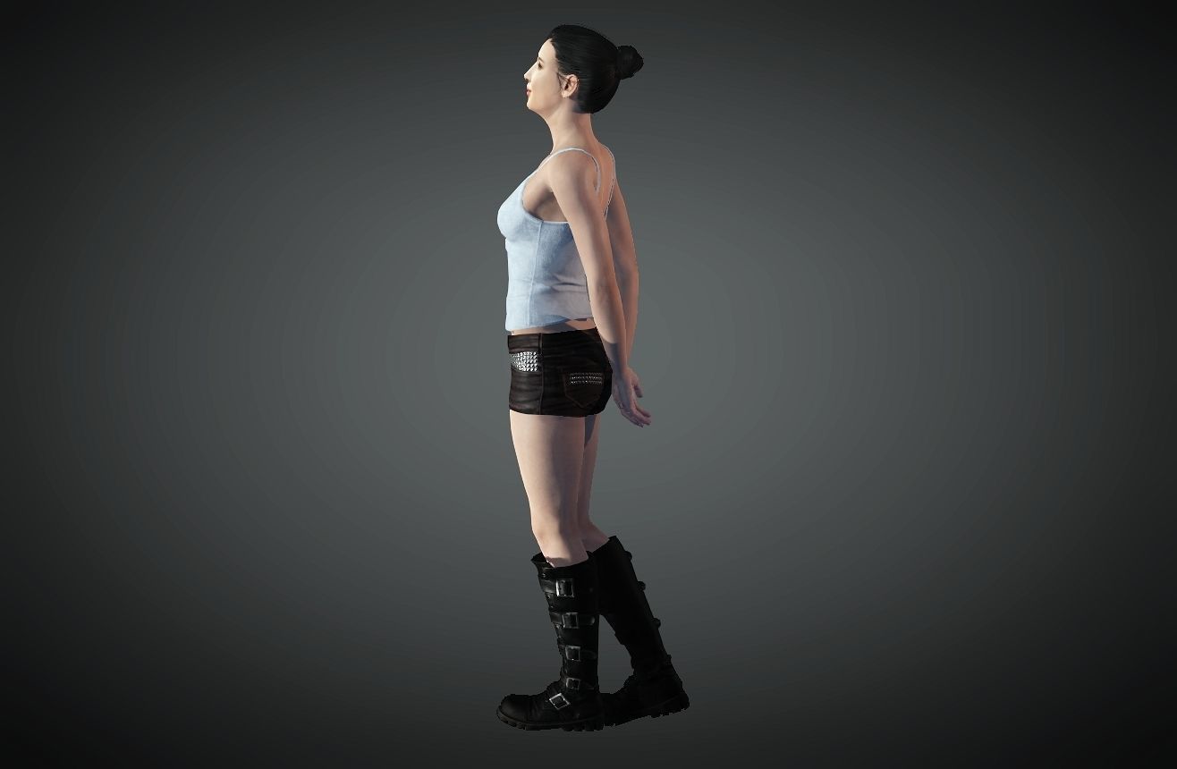  female character  3D model_2