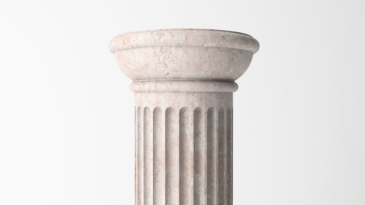 Antique Column Pack - 6 Pieces 3D Model Collection_14
