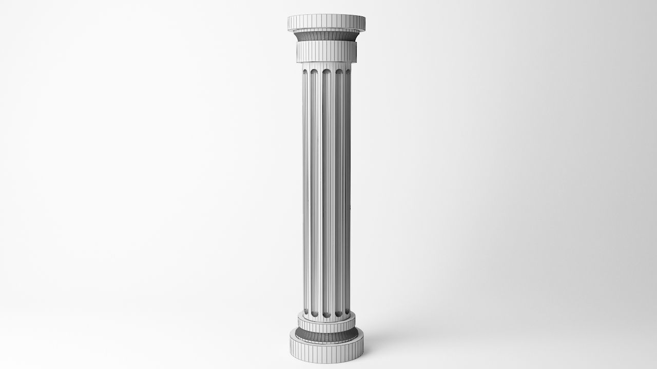 Antique Column Pack - 6 Pieces 3D Model Collection_22