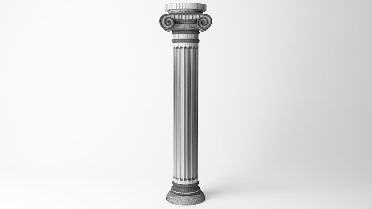 Antique Column Pack - 6 Pieces 3D Model Collection_24