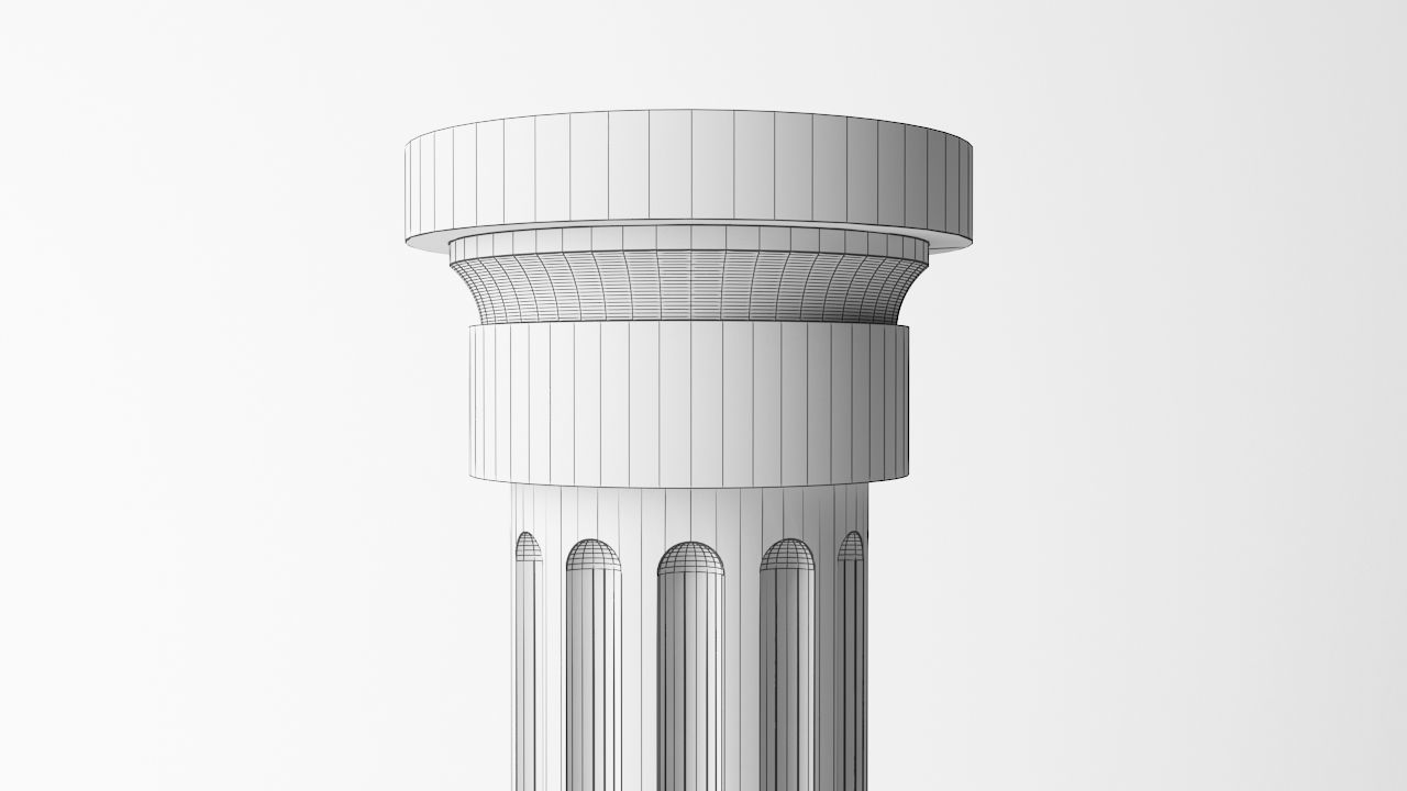 Antique Column Pack - 6 Pieces 3D Model Collection_10