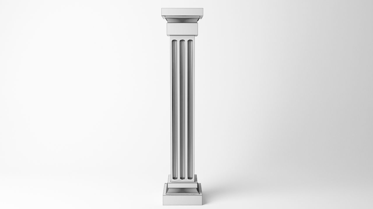Antique Column Pack - 6 Pieces 3D Model Collection_23