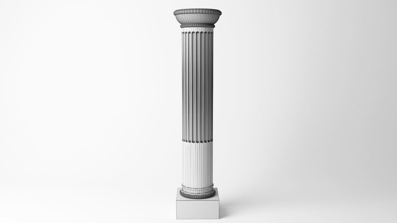 Antique Column Pack - 6 Pieces 3D Model Collection_20