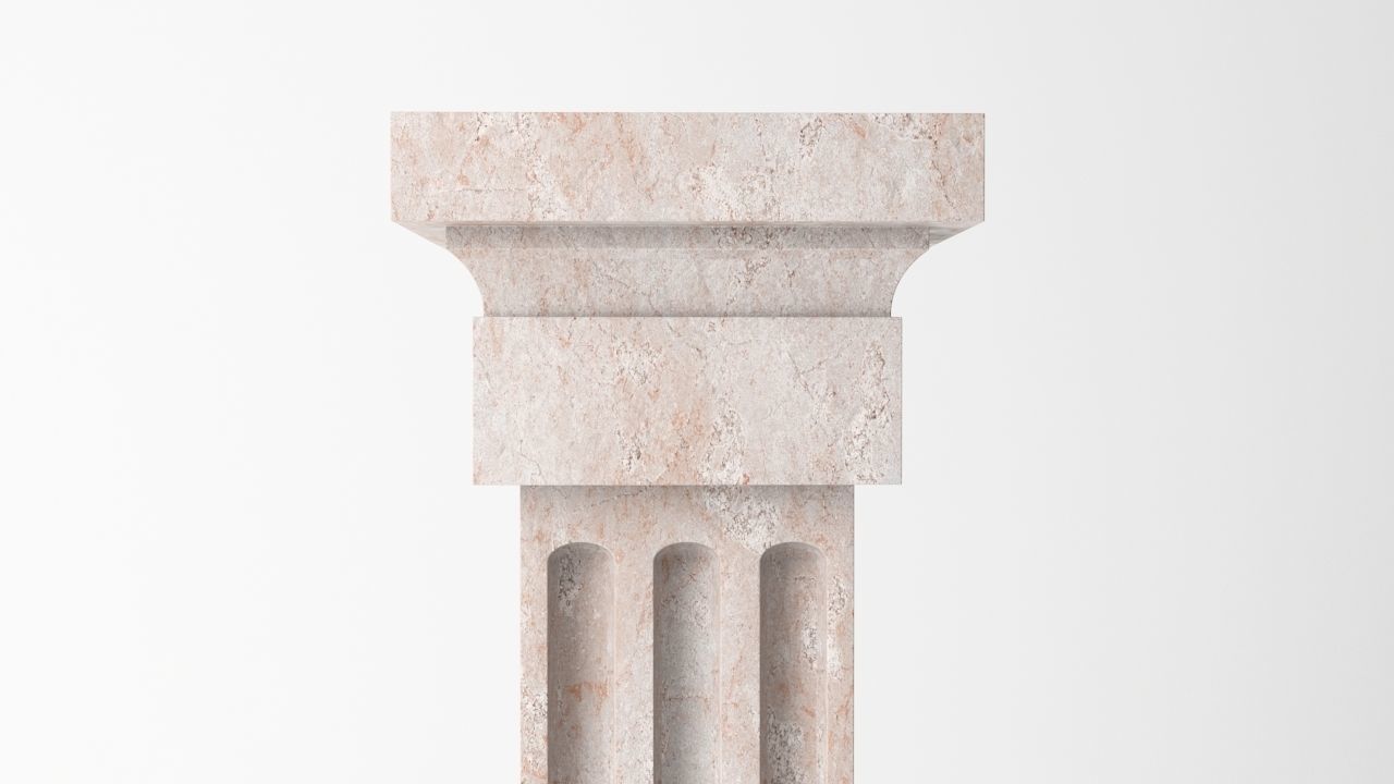Antique Column Pack - 6 Pieces 3D Model Collection_7