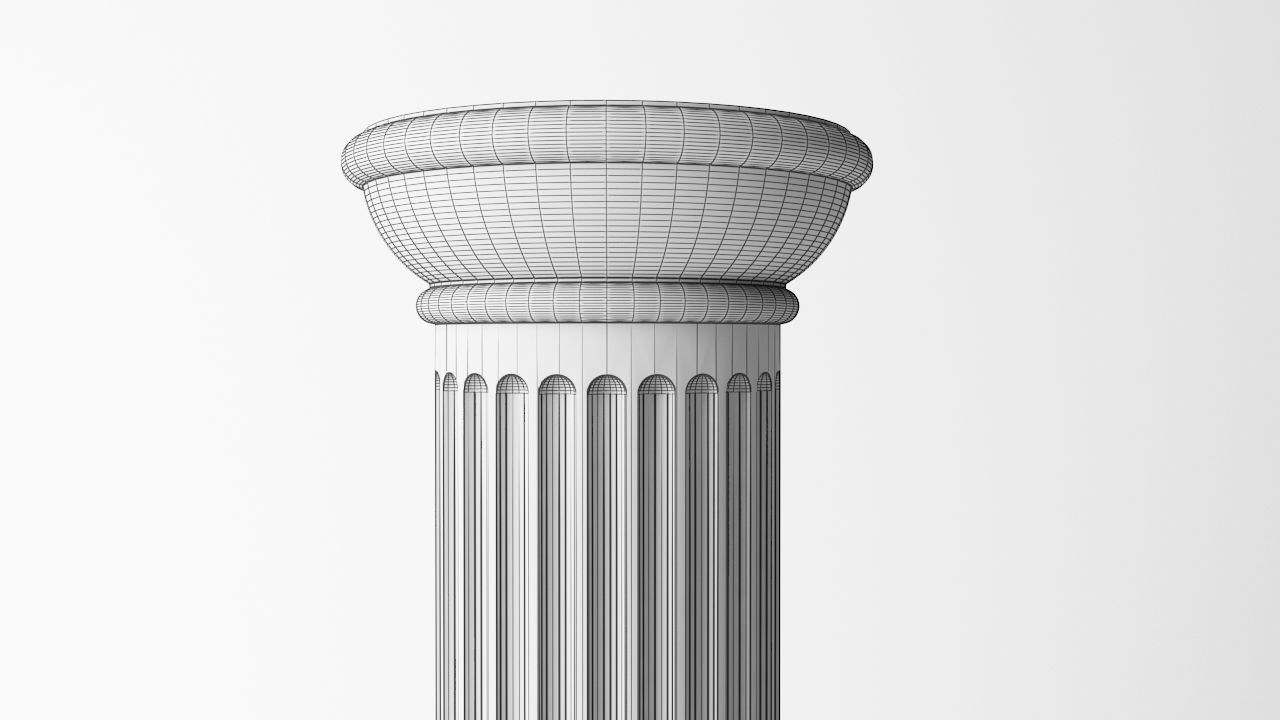 Antique Column Pack - 6 Pieces 3D Model Collection_15